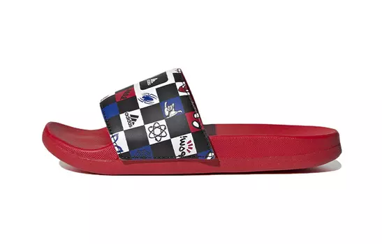 Детские шлепанцы серии Disney X Adilette PS красные Adidas