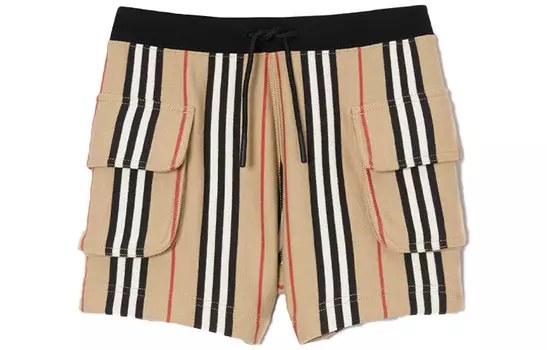 Детские шорты Burberry, цвет Camel