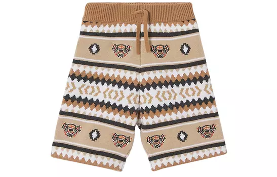 Детские шорты Burberry, цвет Camel