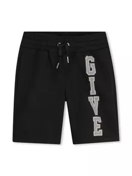 Детские шорты с вышитым логотипом Givenchy Givenchy Kids, черный