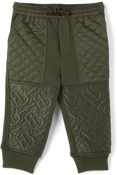 Детские стеганые брюки Timothie Lounge цвета хаки Burberry