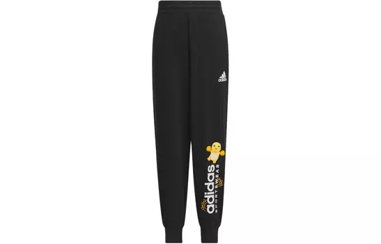 Детские трикотажные спортивные штаны Adidas, черный