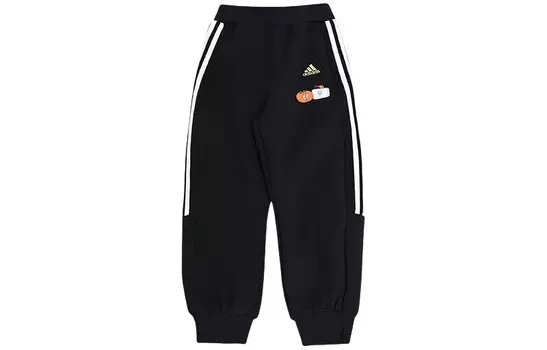 Детские трикотажные спортивные штаны Adidas, черный
