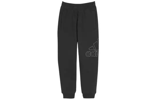 Детские трикотажные спортивные штаны Adidas, черный