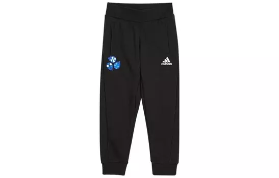 Детские трикотажные спортивные штаны Adidas, черный