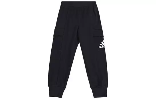 Детские трикотажные спортивные штаны Adidas, черный