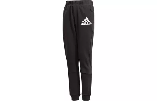 Детские трикотажные спортивные штаны Adidas, черный