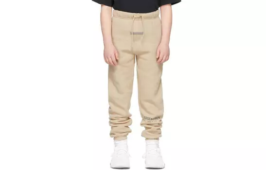 Детские трикотажные спортивные штаны Fear Of God Essentials, бежевый
