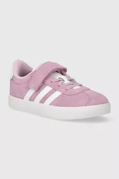 Детские замшевые кроссовки adidas, фиолетовый