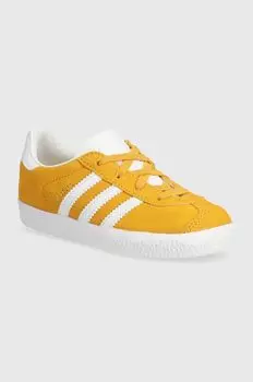 Детские замшевые кроссовки GAZELLE CF EL adidas Originals, желтый