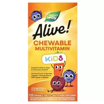 Детские жевательные мультивитамины Nature's Way апельсин и ягоды, 120 жевательных таблеток