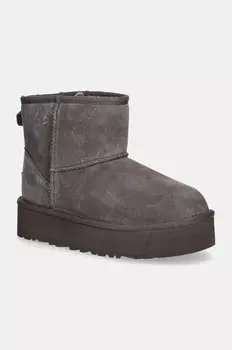Детские зимние сапоги UGG CLASSIC MINI PLATFORM, коричневый