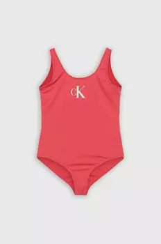 Детский цельный купальник Calvin Klein Jeans, розовый