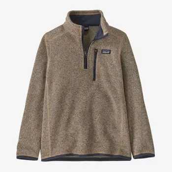 Детский флисовый свитер с молнией 1/4 Patagonia, цвет Oar Tan