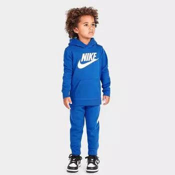Детский комплект из худи и брюк-джоггеров с логотипом Nike Metallic Futura для малышей, синий