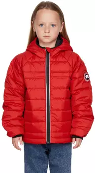 Детский красный пуховик с капюшоном Bobcat Canada Goose Kids