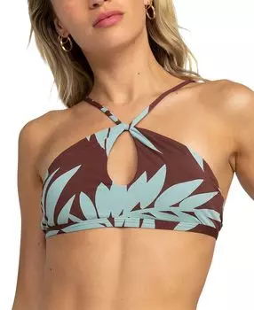 Детский купальник бикини с принтом Palm Cruz Keyhole Bralette Roxy