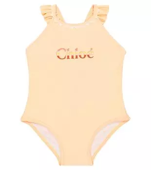 Детский купальник с рюшами Chlo Kids, розовый