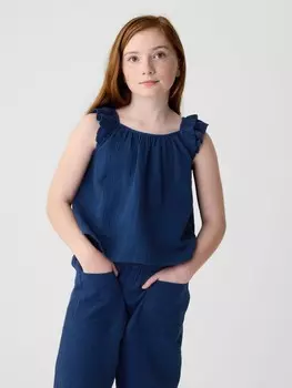 Детский муслиновый топ Gap, синий