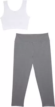 Детский набор HABITUAL girl Lainey Crop Tank & Leggings Set, цвет Grey Heather