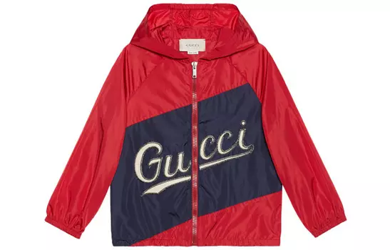 Детский плащ GUCCI, цвет Red/Blue