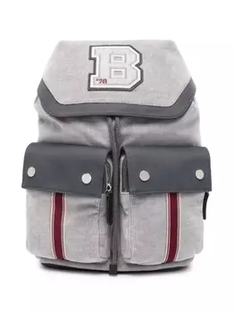 Детский рюкзак с нашивкой-логотипом Brunello Cucinelli Brunello Cucinelli Kids, серый