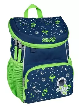 Детский рюкзак scooli mini me anton astronaut, темно-синий/светло-зеленый