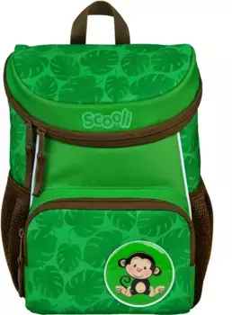 Детский рюкзак Scooli "Mini-Me, Max Monkey", светоотражатели, цвет Ma X Monkey