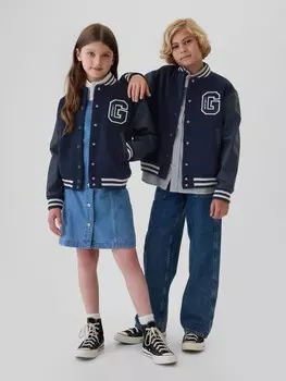Детский шерстяной бомбер Gap, синий