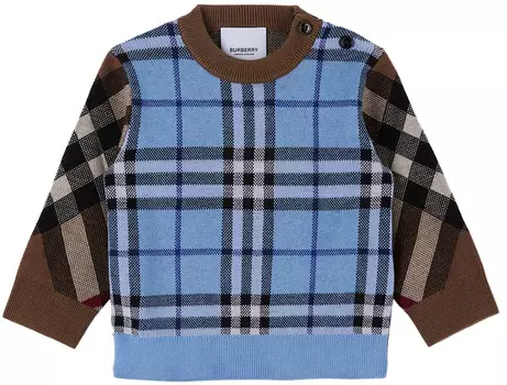 Детский синий свитер Milo Burberry