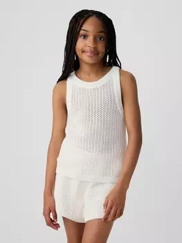 Детский топ крючком Gap, белый