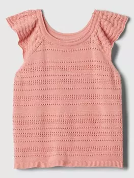 Детский топ крючком Gap, розовый