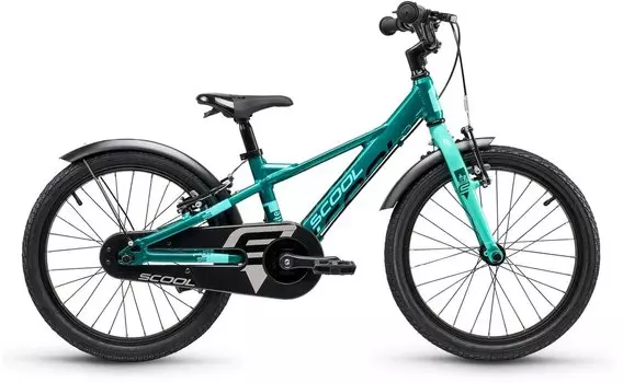 Детский велосипед S'cool XXlite EVO 18 1-Gang - 18 дюймов - Y-Form - 2025, цвет Grn|Dark Green/Mint