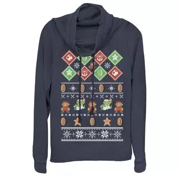 Детский вязаный свитер с капюшоном Super Mario Bros. Pixelated Licensed Character