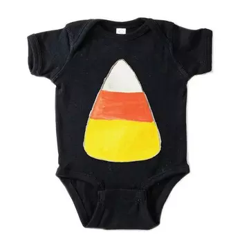Детское боди акварельного цвета Candy Corn The Juniper Shop, черный