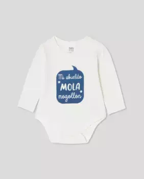 Детское боди с надписью «Мой дедушка крутой» Baby El Corte Ingls, цвет Blanco Roto