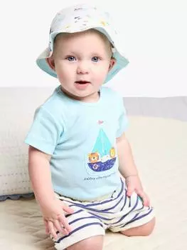 Детское хлопчатобумажное боди Mini Cuddles, синий