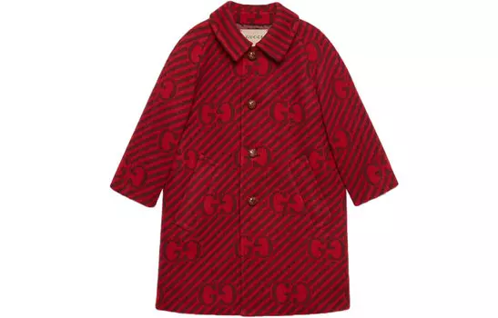 Пальто детское Gucci с узором, красный