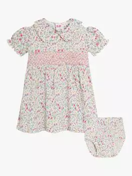 Детское платье с цветочным рисунком ditsy JoJo Maman Bb, розовый
