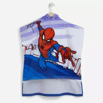 Детское пляжное пончо Spider Marvel, синий