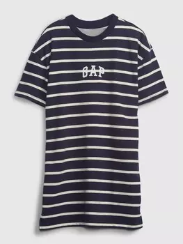 Детское полосатое платье Gap, синий