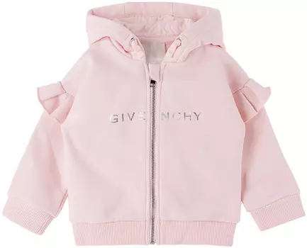 Детское розовое худи с принтом Givenchy