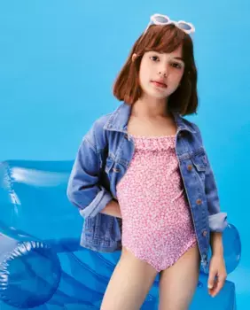 Девичий купальник с цветами Kids El Corte Ingls, цвет Rosa