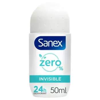 Дезодорант desodorante roll on zero % invisible proteccin 24h Sanex, объем 50 мл