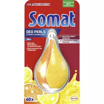 Дезодорант для посудомоечной машины Duo-Perls, лимон и апельсин Somat, 17 g