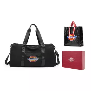 Dickies Сумка через плечо из полиэстера, сумка для багажа, дорожная сумка, спортивная сумка унисекс, черная/светло-серая