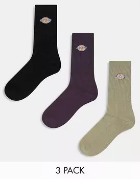 Dickies – Valley Grove – комплект из 3 пар носков землистого цвета