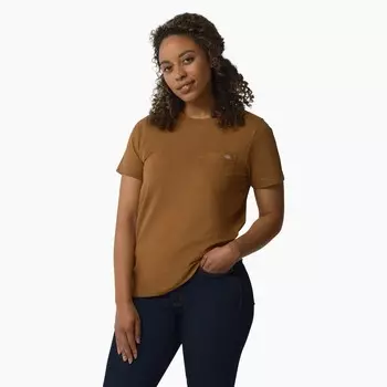 Dickies Женская футболка тяжелого веса с короткими рукавами, цвет Brown Duck (Bd)