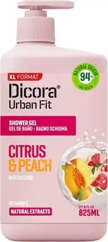 Dicora, Гель для душа VIT C CITRUS&PEACH, 825 мл