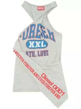 Diesel драпированный топ T-Zelia, серый
